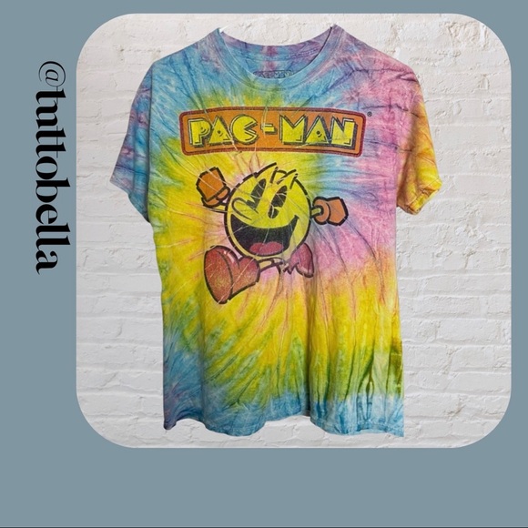 Pac Man Shirts Vintage Pac Man Tie Dye Tshirt Poshmark